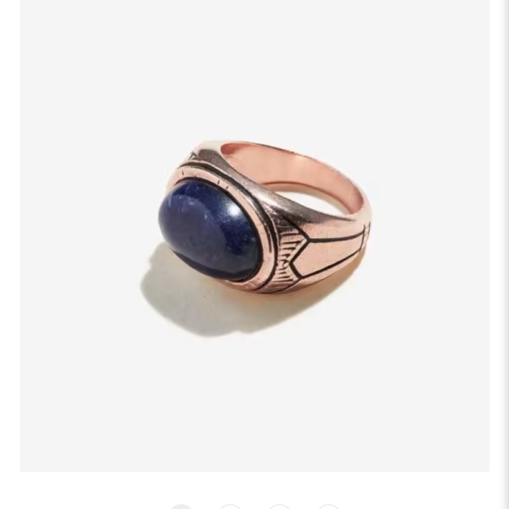 Sodalite Gemstone Signet Ring by Alex and Ani | ring size 5.5